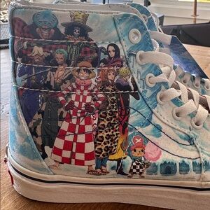 One Piece NWT 6.5 Vans High-Top Sneakers - Blue and Orange